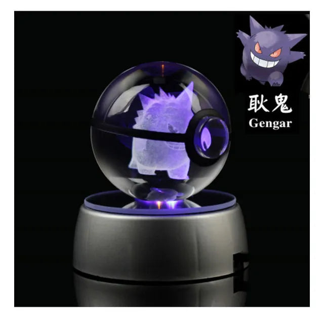 Pokemon 3d Crystal Ball Pikachu Figure